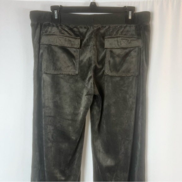 Bebe,  Velvet Joggers, Y2L 90’s sweatpants Low Rise Flare Bebe Gray  XL - Picture 10 of 17